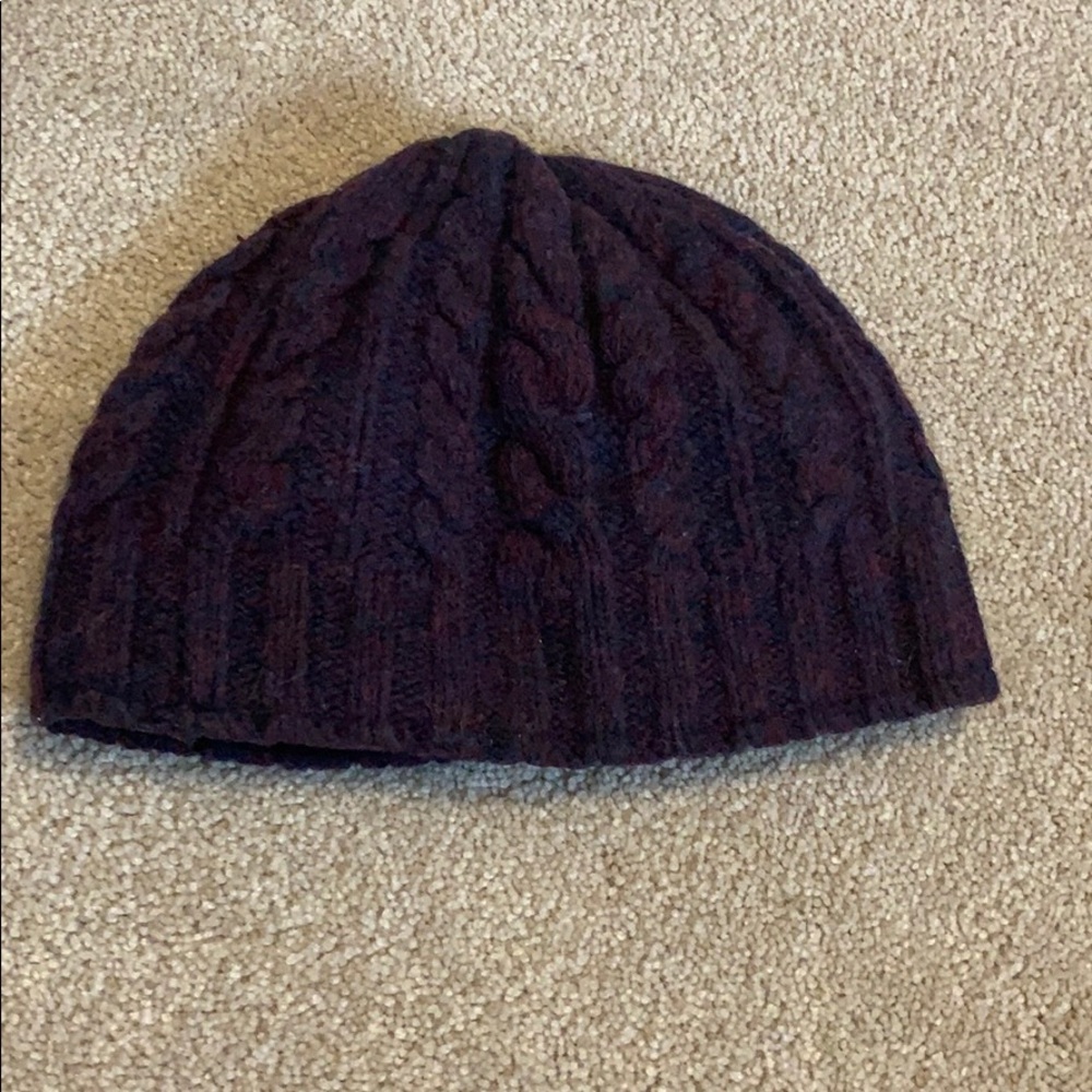 LL Bean cable knit fleece beanie